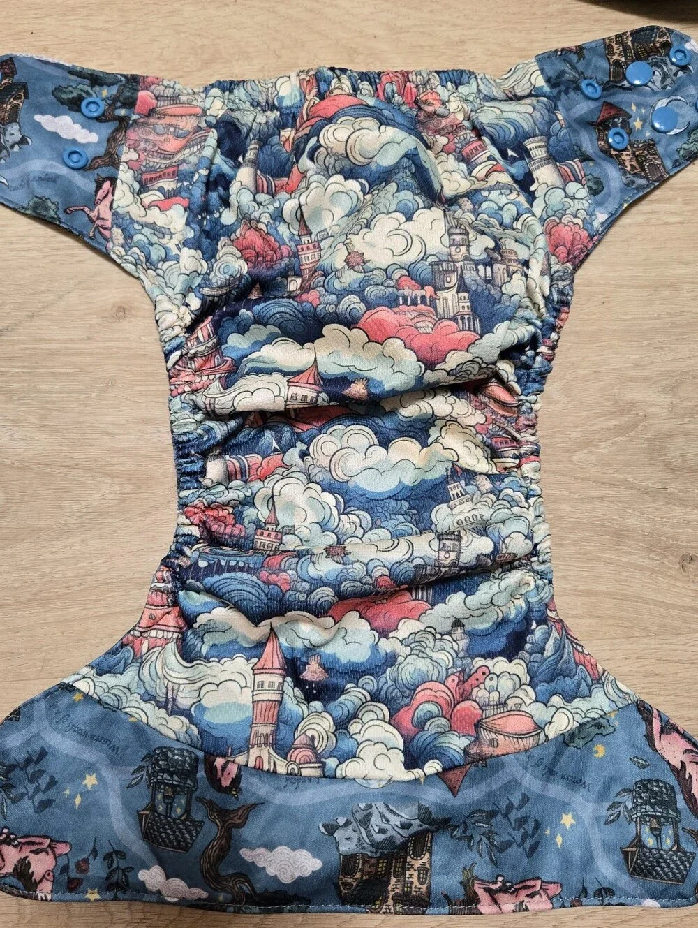 Beach buns one size pocket cloth diaper fantasy print